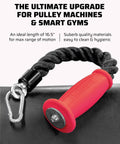 Ergonomic Grip Tricep Rope Attachment For Cable Machines 16.5 Inch Length 1.8 Inch Thick Rope Non Slip Ends Reduces Wrist Strain