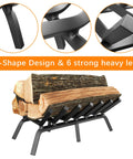 Heavy Duty 24 Inch Fireplace Grate Made From Solid Steel For Firewood Logs And Kindling Four Thick Feet And Two Center Supports To Prevent Sag Ideal For Outdoor Fire Pits Indoor Fireplaces And Wood Stoves Durable Build