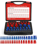 Nut And Bolt Thread Gauges Set, 44 Piece, Individually Housed In Durable Case With Handy Pockets, Inch And Metric Sizes