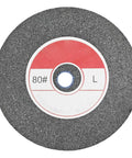 Pro Grade 5 Inch Brown Corundum Deburring Wheel For Bench Grinder 80 Grit Metal Finishing Tool Half Inch Arbor top view disc