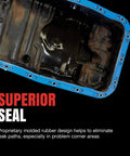 Chevrolet C10 Engine Oil Pan Gasket Set for Classic Chevy Trucks, Heavy Duty Seal Kit With Durable Gasket and Bolts, Leak Proof Replacement for 1970s 1980s V8 Engines, Easy Install and Long Lasting Performance, blue gasket on oil pan