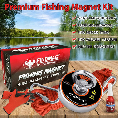 Beast Fishing Magnet Kit With 600 Lbs Pulling Force For Magnetic Fishing And Treasure Retrieval From Water 2.95 Inch Diameter Heavy Duty Lifting Magnet For Rivers And Ponds