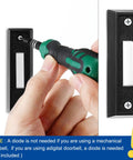 Lighted Wired Doorbell Button With LED Glow For Garage And Home Entry Easy Install No Brainer Wall Mounted Push Button Replacement Compatible With Most Low Voltage Chimes And Transformers Black Warm Light.