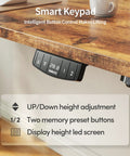 Smart keypad for Agilestic Height Adjustable Electric Standing Desk, showing height adjustment controls and LED display.