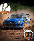 Beastly Brushless 1/10 RC Rally Car Ready To Run With 4WD Waterproof Electronics Carbon Fiber Chassis Hits Over 40 MPH Blue