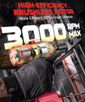 Pro Level Cordless Impact Wrench 3 8 Inch with brushless motor and 3000 RPM max for efficient bolt removal and garage jobs.