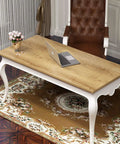 Brown wood grain table covered with 36 Inches By 200 Inches Wood Grain Contact Paper Peel And Stick Wallpaper Waterproof.