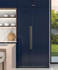 18 Inch Panel Ready Freezer Column With 8.6 Cubic Feet Heavy Duty Storage, Built In Ice Maker, Frost Free Energy Star Rated in modern kitchen setting.