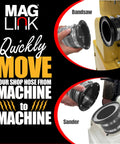 4 Inch Magnetic Dust Collection Quick Connect Fittings Starter Kit for fast no fuss hose swaps between saws planers machines