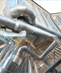 Three Way Duct Splitter Connector For HVAC And Dryer Systems, 6 Inch To 5 Inch Galvanized Steel T Shape Vent Duct Hose Adapter in installation