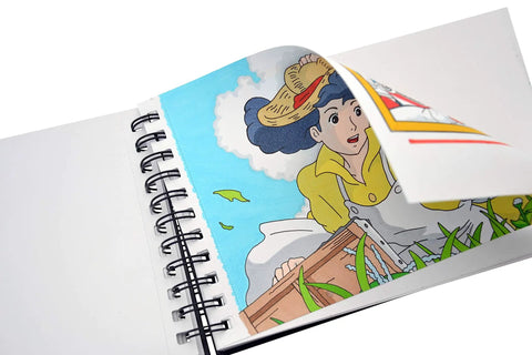 The Book A4 Spiral Notebook With 80 Pages Of Extra White 300g Marker Paper For Alcohol Markers Double Sided And Micro Perforated