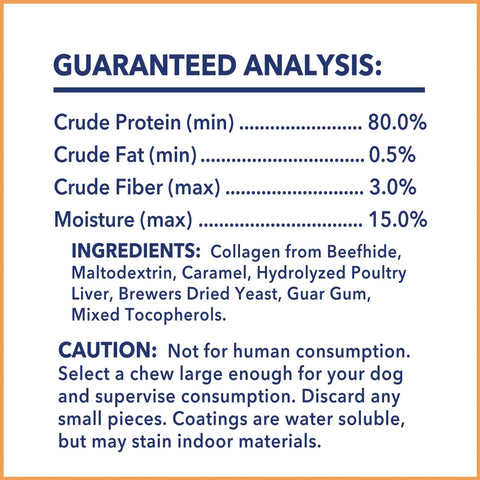 Collagen Twist Keys Dog Chews Chicken Flavor Guaranteed Analysis and Ingredients List, Made In USA, Supports Teeth and Gums