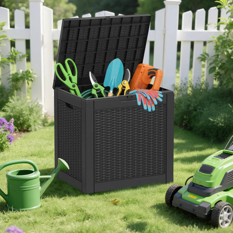All Season Badass Waterproof Deck Box For Patio Organization 35 Gallon Capacity Heavy Storage Chest Keeps Cushions Pool Toys And Yard Gear Dry When It Rains