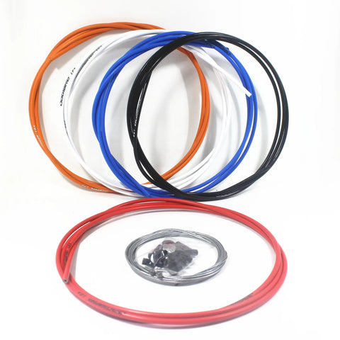Pro Grade Stainless Steel PTFE Coated Shift Cable And 2000Mm Cuttable Housing Kit for Shimano SRAM MTB Road, various colors displayed
