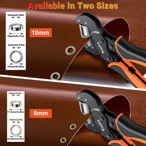 3/8 Inch Grommet Tool Kit With Portable Handheld Hole Punch Pliers And Manual Grommet Press Includes 500 Silver Grommets