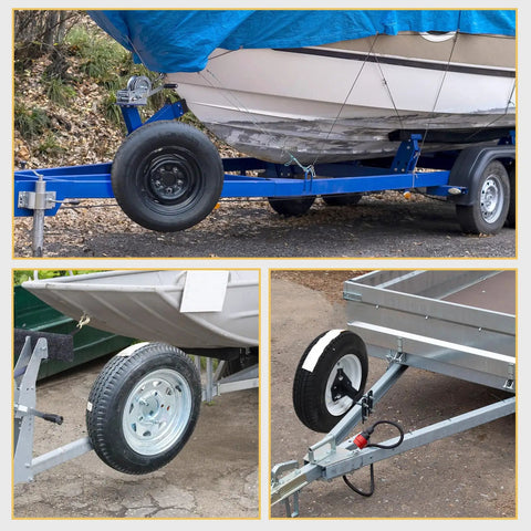 Spare Tire Carrier For Boat Trailer Mount Fits Most 4, 5, And 6 Lug Wheels On 4, 4.5, 4.75, 5, 5.5, 6 Bolt Patterns