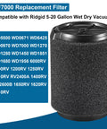 2 Pack VF7000 Replacement Filter For Wet Dry Vacuums Compatible With Ridgid 5-20 Gallon, high-density foam filter standing.