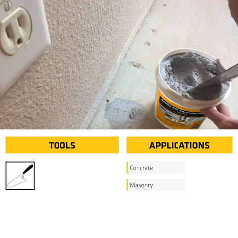 Gray Ready Mix Concrete Patch For Spalls And Cracks In Concrete And Masonry Textured Finish Fast Dry Fix Up That Will Not Shrink Durable 1 Qt Pack Of 1 For Easy DIY Fixes applied on floor