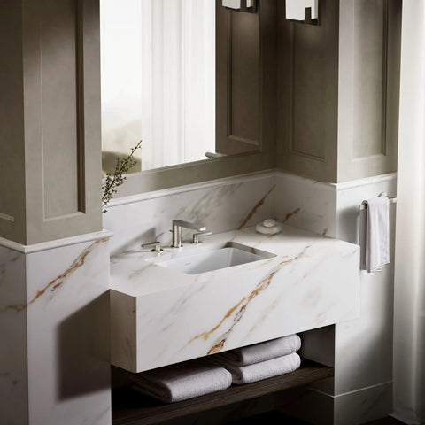 Slick Undermount Bathroom Sink Crafted From Premium Vitreous China With Glossy White Finish And Deep Curved Basin For Seamless Counter Install And Legit Spa Vibes To Upgrade Your Daily Bathroom Setup Today