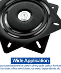 Beefy 13 Inch Lazy Susan Hardware Turntable Bearings with Zinc Plate Black Square Swivel for tables and bar stools