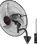 18 Inch Oscillating Wall Mount Fan With 3 Speed High Velocity Breeze, Beast Mode Power, 90 Degree Oscillation And 30 Degree Tilt, Great For Home, Office, Garage, Greenhouse, Patio Or Workshop, ETL Certified.