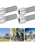 4 Pack M7x20mm Stem Bolts For Bike Handlebar, Alloy Stem Screws, Lightweight Yet Strong, shown with cycling images