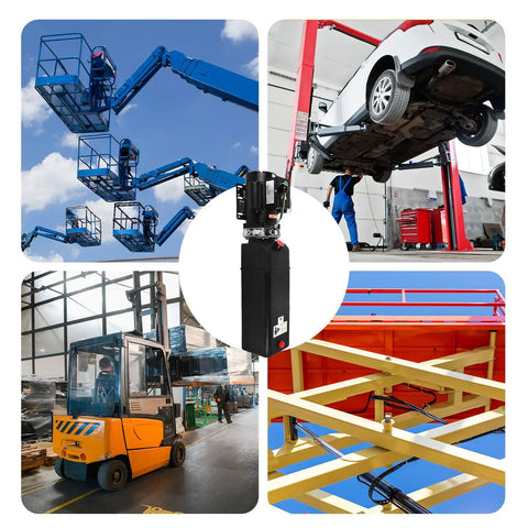 Dawot 3HP Single Acting Hydraulic Power Unit With 220V Motor And 2950 PSI Max Pressure for heavy vehicle lifting and trailers.