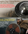 Hand Forged Iron Shield Boss Umbo For Close Combat Grade Medieval Shield Mount Eight Inch Functional Hema Hammered Look