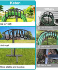 Detachable Metal Garden Hose Holder Stand With Upgraded Four Spike Design Heavy Duty Freestanding Hose Reel Rack in garden
