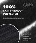 Fleece Halter Covers For Horses Set Of 9 Padded Halter Liners with black skin-friendly polyester texture detail.
