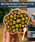 Black Quick Dry Crystal Tile Grout For Crafts Ready To Use Caulking Agent For Diy Glass Art And Mosaic Kit Supplies Handmade Gifts 1000g No Water Mixing Easy Set And Quick Apply with small colorful mosaic tile project.