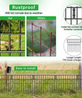 Dog Proof No Dig Fence For Yard And Garden, 28 Panels Spanning 39.5 Feet, 13 Inch High Rustproof Metal Barrier With A 1.52 Inch Gap, Keeps Pups Safe, Easy installation demo showing rustproof features and cable ties.