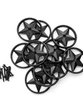Three And Three Eighths Inch Decorative Metal Star With Black Powder Coated Finish, Corrosion Resistant Outdoor Accent For Treated Lumber And ACQ Lumber, Ten Per Pack, Ideal For Outdoor Ornament Or Garden Decor