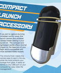 Universal Hd Rocket Camera And Solid Mount For Straight Fire Launch Footage Compact Payload Holder For Model Rocket Kits shown in angled view.