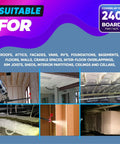 Image showing applications of Heavy Duty Spray Foam Insulation With Rapid Hardening Expanding Sealant 12 Pack Of 26.46 Oz Cans.
