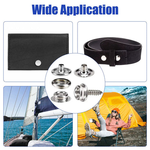 All In One Marine Grade Canvas Snap Kit For Boat Repair With 353 Pieces, Stainless Steel Caps Sockets for various uses