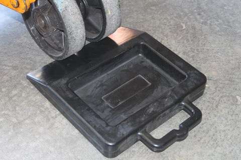 Pallet Jack Wheel Chock Stop Rolling In Trailers Or Trucks Rubber Heavy Duty With Base Black under pallet jack wheel