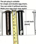 Egg Chair Hanging Kit With Springs Pins Plugs And Snap Hooks For Outdoor Swing Hardware 550 Lbs Capacity components and ruler