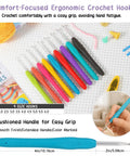 Deluxe Beginner Crochet Kit Bundle With 116 Piece Set Of 20 Colorful Yarns Ergonomic Hooks Purple Carry Bag And Accessory Case