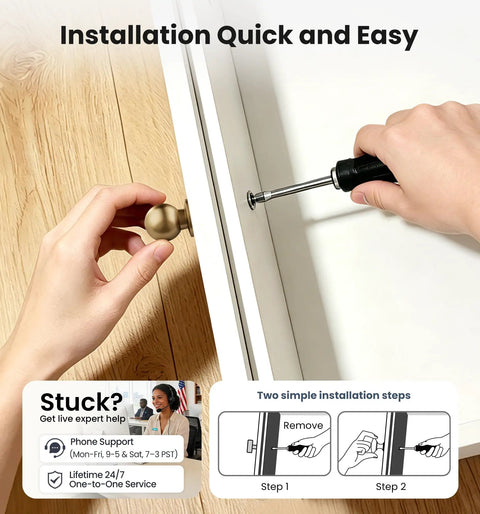 User installing Champagne Bronze Cabinet Knobs 5 Pack Beefy Solid Aluminum Alloy One Hole Install Hardware on a drawer