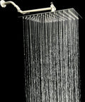 12 Inch Rain Shower Head With 11 Inch Adjustable Extension Arm Large Square Shower Head In 304 Stainless Steel Chrome Finish