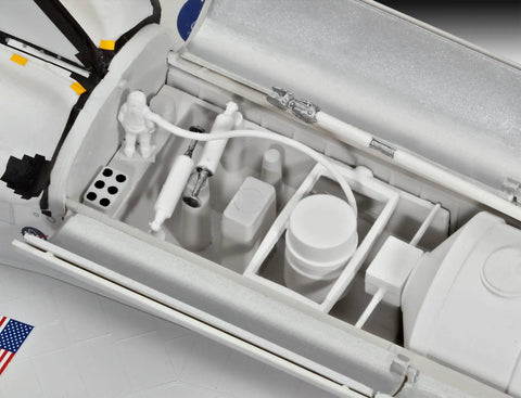 Space Shuttle Atlantis 1 To 144 Scale Model Kit With 64 Parts, Multicolor Finish, detailed interior components visible