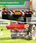 Heavy Duty 4 Nozzles Metal Sprayer Boom Wand With Three Eighths Inch Brass Barb Switchable Two Pattern Nozzles in use