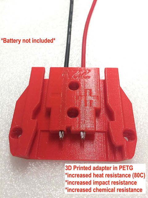 10AWG Red Battery Dock Adapter For 22V Battery Pack Power Connector Robotics Hookup Ready Outdoor