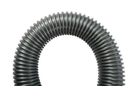 Heavy Duty 50 Foot Extension Hose for Shop and Garage Vacuums with Smooth Crushproof Interior showing curved section