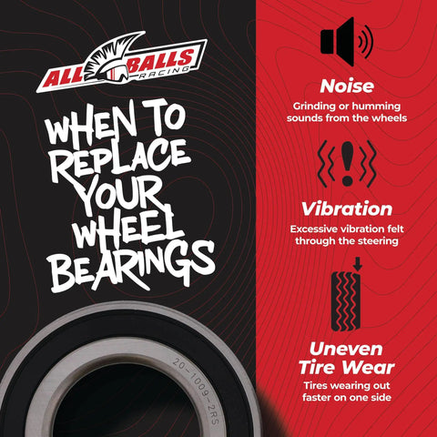Premium Wheel Bearing Replacement Kit For Polaris Sportsman 800 Efi Atv 1996 To 2018 showing signs for replacement like noise and vibration.