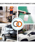 100 Pack Pressure Washer O Ring Seal Kit For DIYers And Pros with fittings and couplers for cleaning vehicles and surfaces