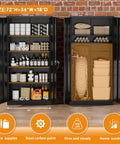 Heavy Duty 72 Inch Steel Storage Cabinet With 2 Locking Doors And 4 Adjustable Shelves Built Tough For Home Office And Workshop Organization