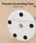Base of Freestanding Toilet Paper Holder With Unique Marble Base Modern Brushed Stainless Steel Stand, showing cushion pads
