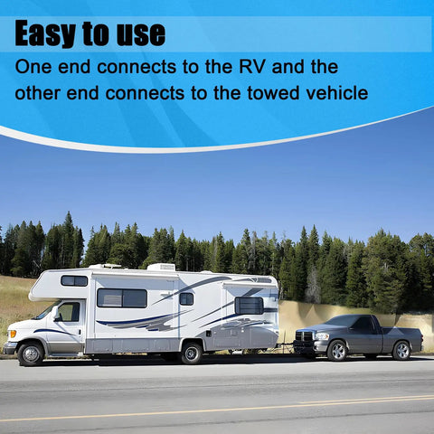 Heavy Duty RV Class III Tow Safety Cable Kit With S Hooks, 7 Ft Coiled Cables, 7500 Lb Capacity, 2 Pack Replacement BX88196 in use